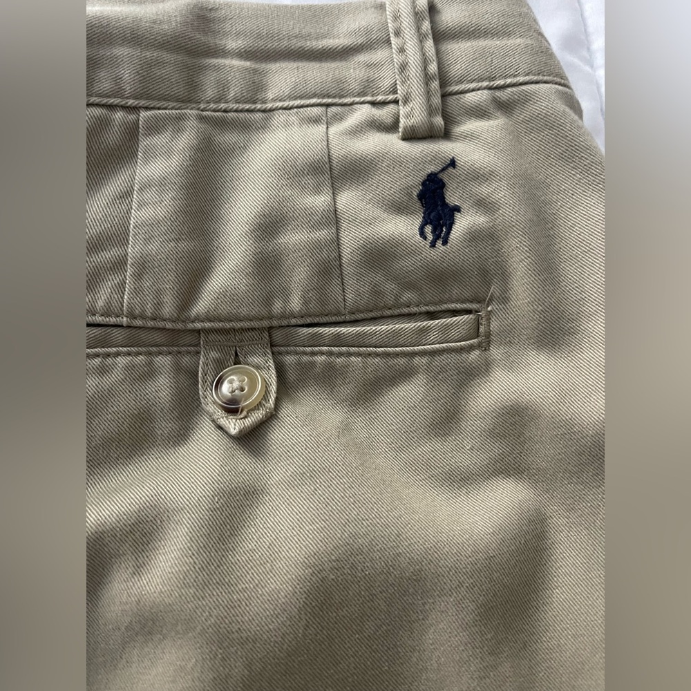 Ralph Lauren Polo Khaki Bedford Chinos Size 35/32 Pony Logo Preppy Pants Cotton - Picture 2 of 5